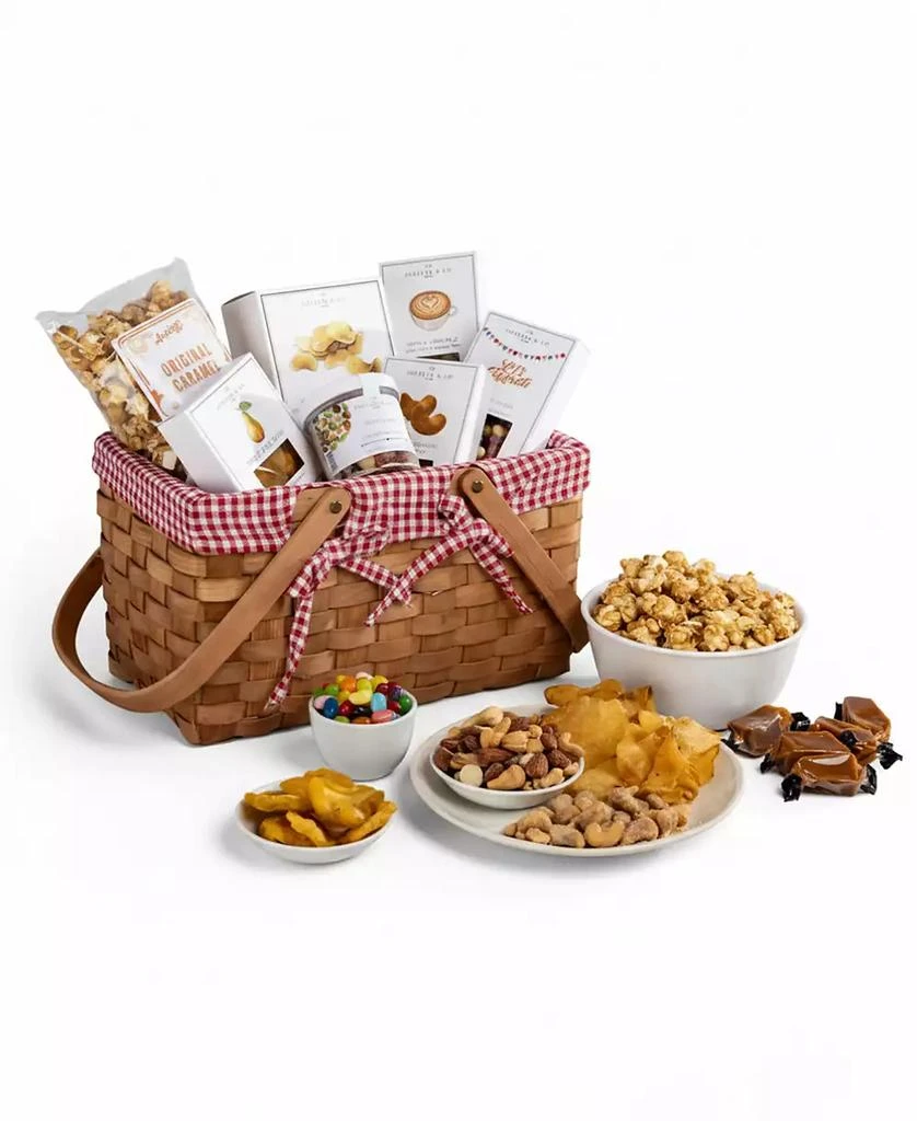 Picnic Time Farmhouse Basket with Gourmet Gift Pack, 7 Piece 2