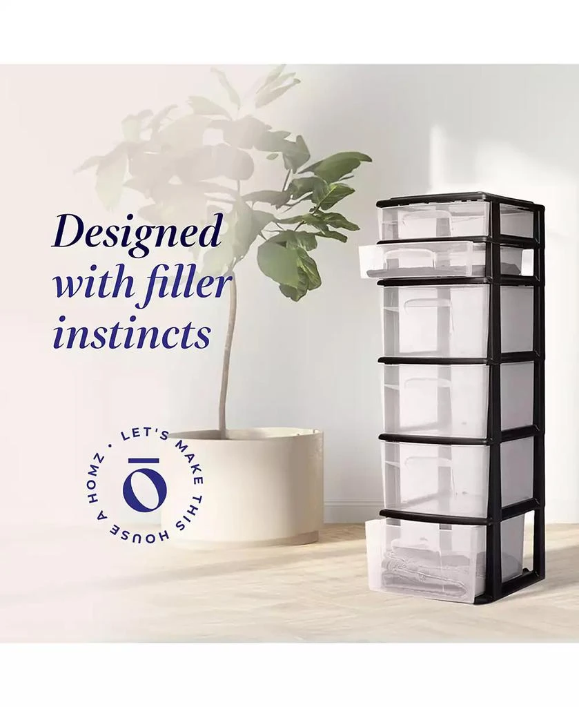 Homz 6-Drawer Plastic Bedroom
Closet Organizer Storage 2