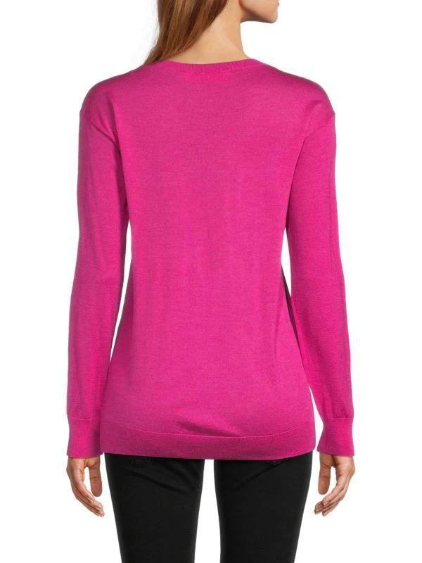 Valentino Cashmere-Silk V-Neck Sweater 2
