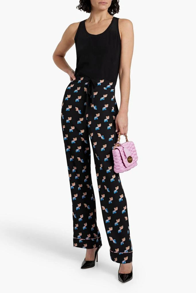 Diane von Furstenberg Veronica printed crepe de chine straight-leg pants 2
