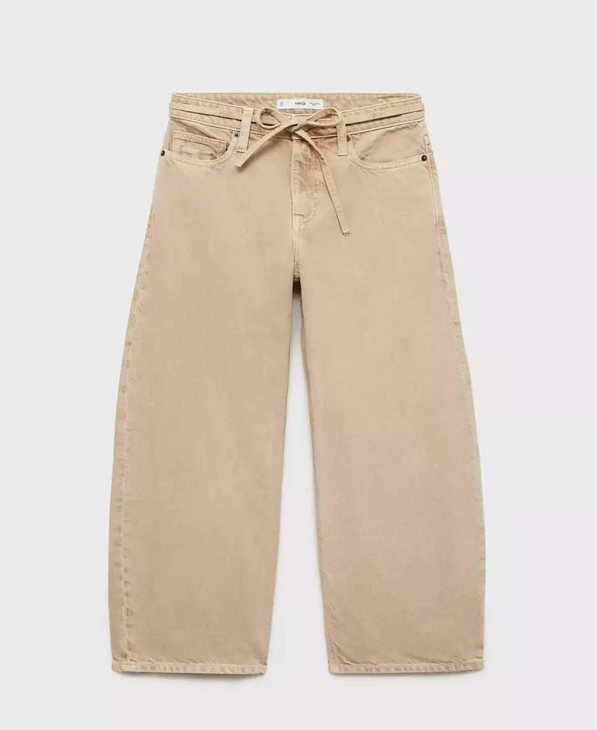 Mango Women's Belt Balloon Jeans 1