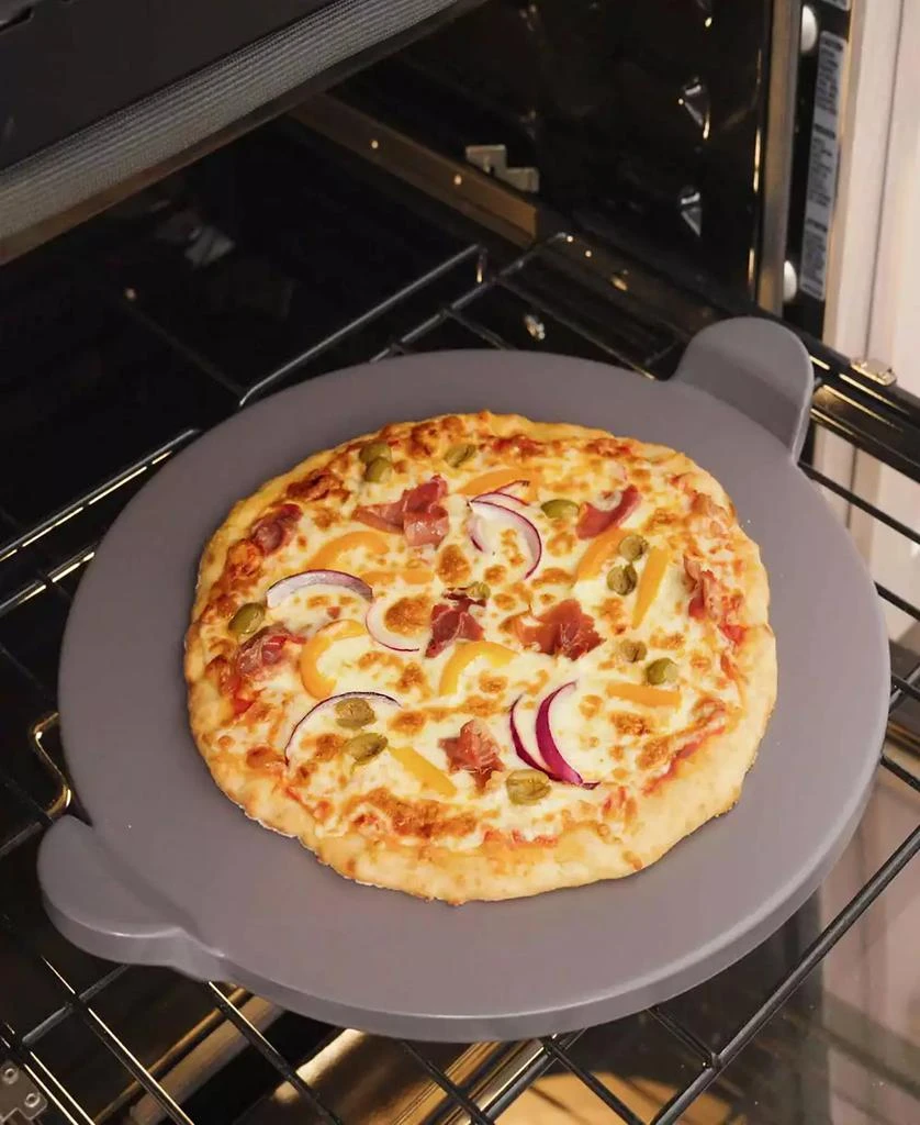 Old Stone 13 inch Glazed Round Pizza Stone With Handles Heat resistant up to 1,100°F. Ideal for use in residential ovens, pizza ovens, and grills. 5