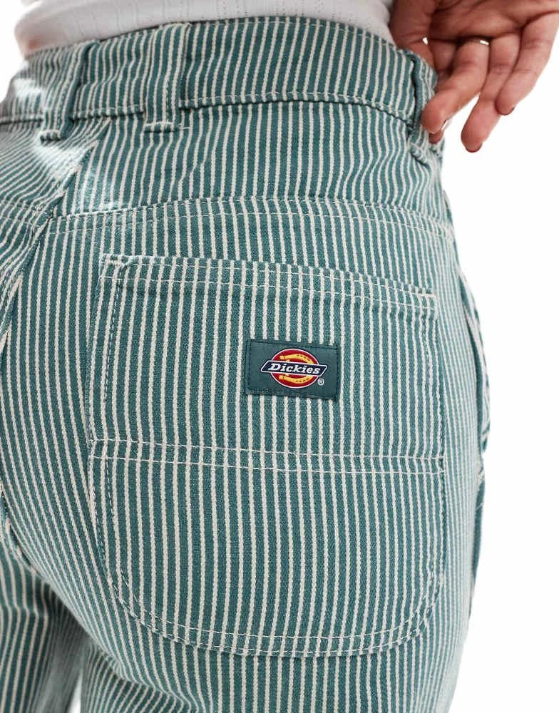 DICKIES Dickies hickory striped trousers in dark green 3