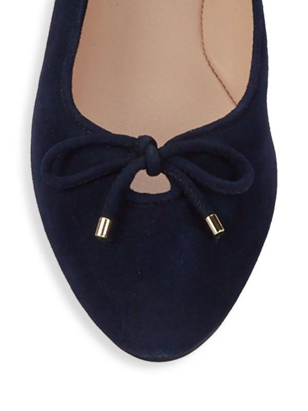 Stuart Weitzman Gabby Bow Suede Ballerina Flats 5