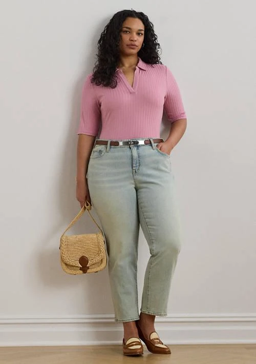 Ralph Lauren Ralph Lauren Plus Size Mid Rise Straight Ankle Jeans 1