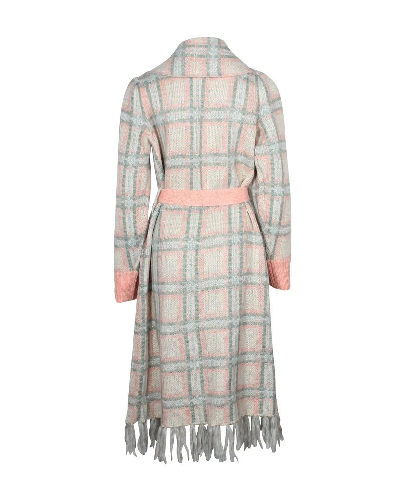 LOVESHACKFANCY Love Shack Fancy Avie Plaid Duster Coat in Multicolor Acrylic 3