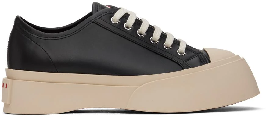 Marni Black Nappa Leather Pablo Lace-Up Sneakers 1