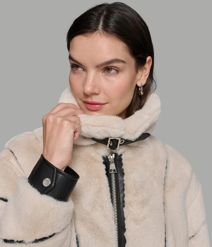 Karl Lagerfeld Paris CHANNEL FAUX MINK AND PU BOMBER 8