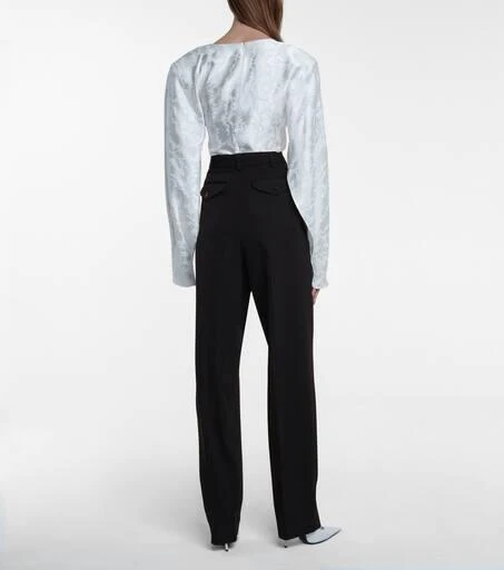 Stella McCartney High-rise straight wool pants 3