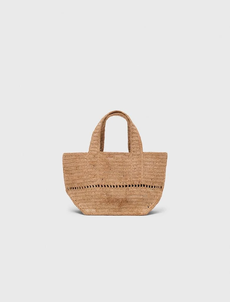 Maje Maje Woman's raffia Natural raffia mini shopping bag for Spring/Summer 1