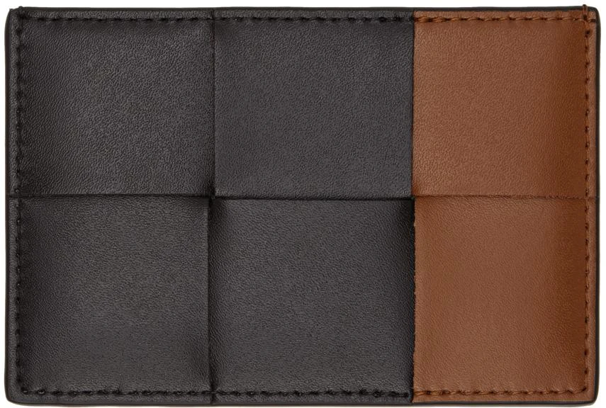 Bottega Veneta Brown 
Tan Cassette Credit Card Holder