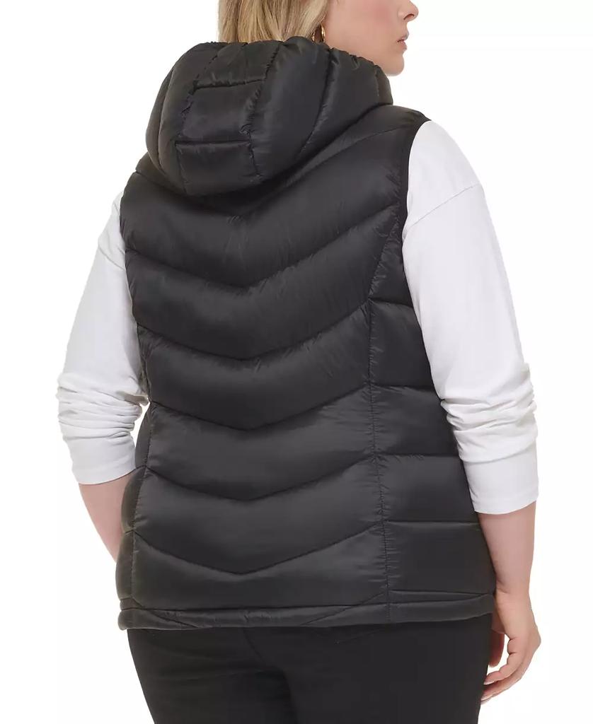 Charter Club Plus Size Packable Hooded Puffer Vest, Created for Macy's