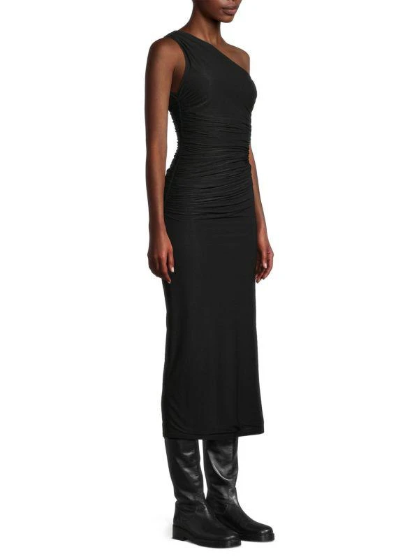 Jason Wu Ruched One Shoulder Midi Dress 3