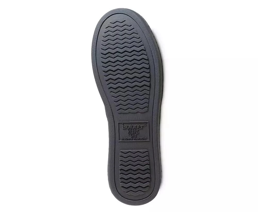 Isotoner Signature Quilted Memory Foam Microterry Slip On Slippers 5
