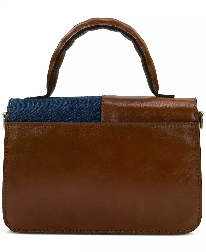 Patricia Nash Garnet Mini Leather and Denim Crossbody 3
