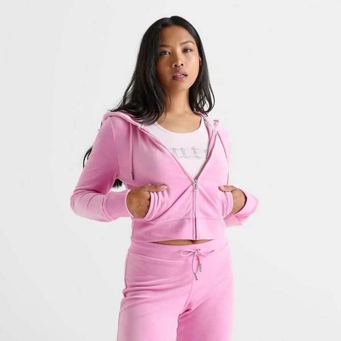 Juicy Couture Women's Juicy Couture OG Big Bling Velour Zip-Up Hoodie 3