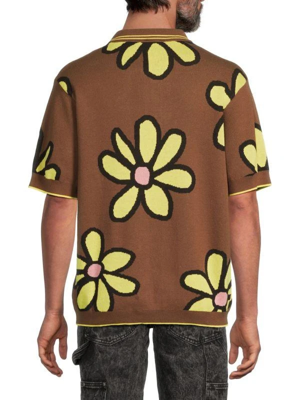 WeSC ​Daisy-Pattern Cotton Cardigan Polo Shirt 2