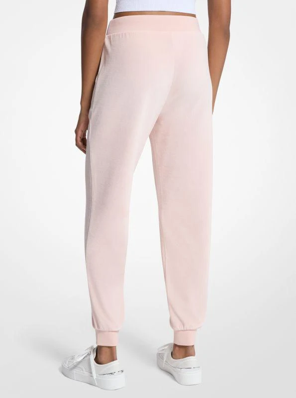 Michael Kors Embellished Logo Velour Joggers 2