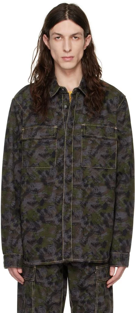 Ksubi Blue & Green Snakebite Shirt 1
