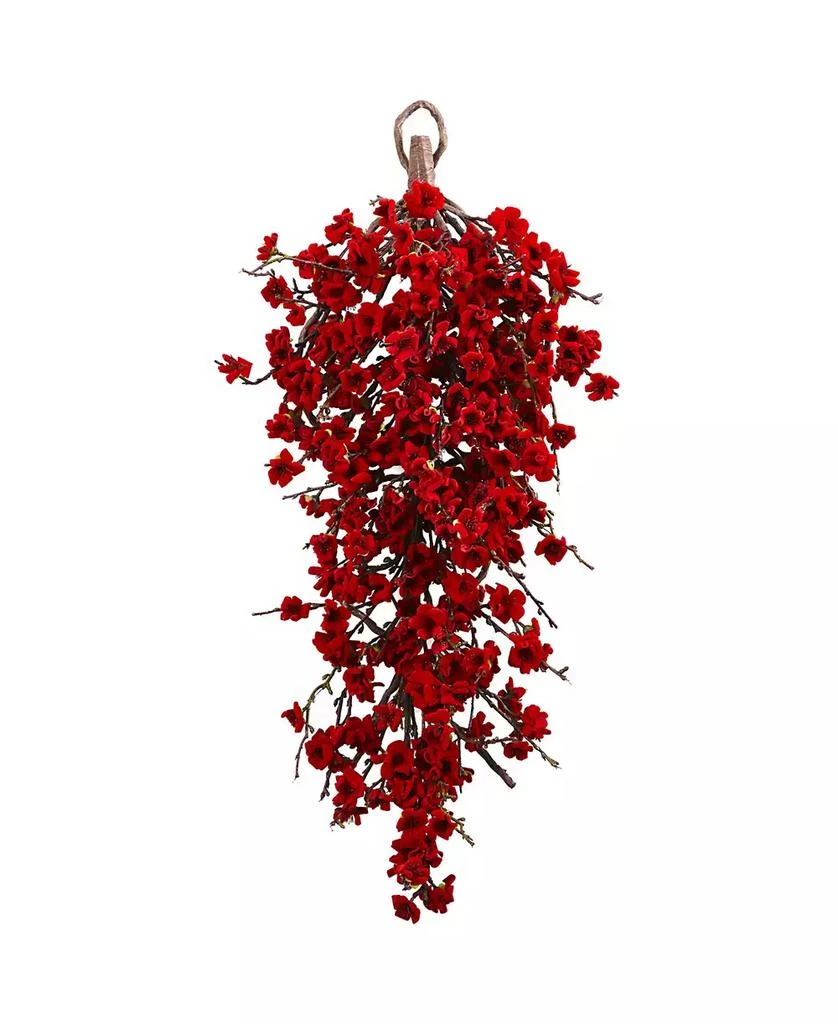 NEARLY NATURAL 28" Plum Blossom Teardrop