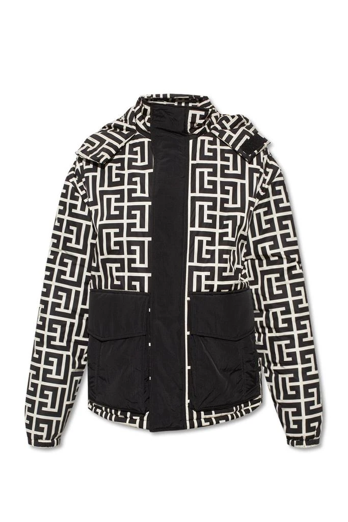 Balmain Balmain All-Over Monogram Printed Padded Jacket