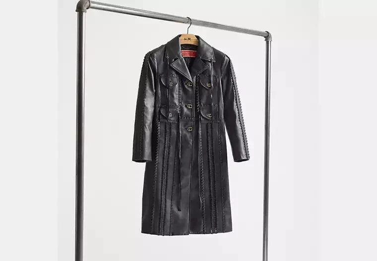 Coach Restored Embellished Leather Coat