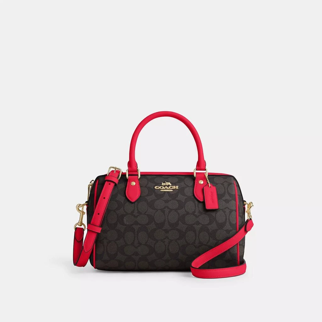 Coach Rowan Satchel Bag In Signature Canvas 1