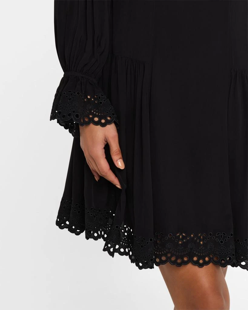 vanessa bruno black dress Vanessa Bruno Black Embellished Silk Cocktail Dress 36 main image 1