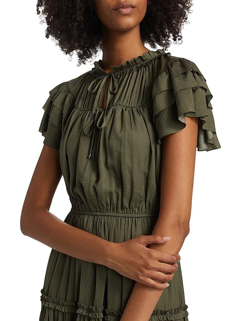 If Only Studio Parachute Ruffled Midi-Dress 6