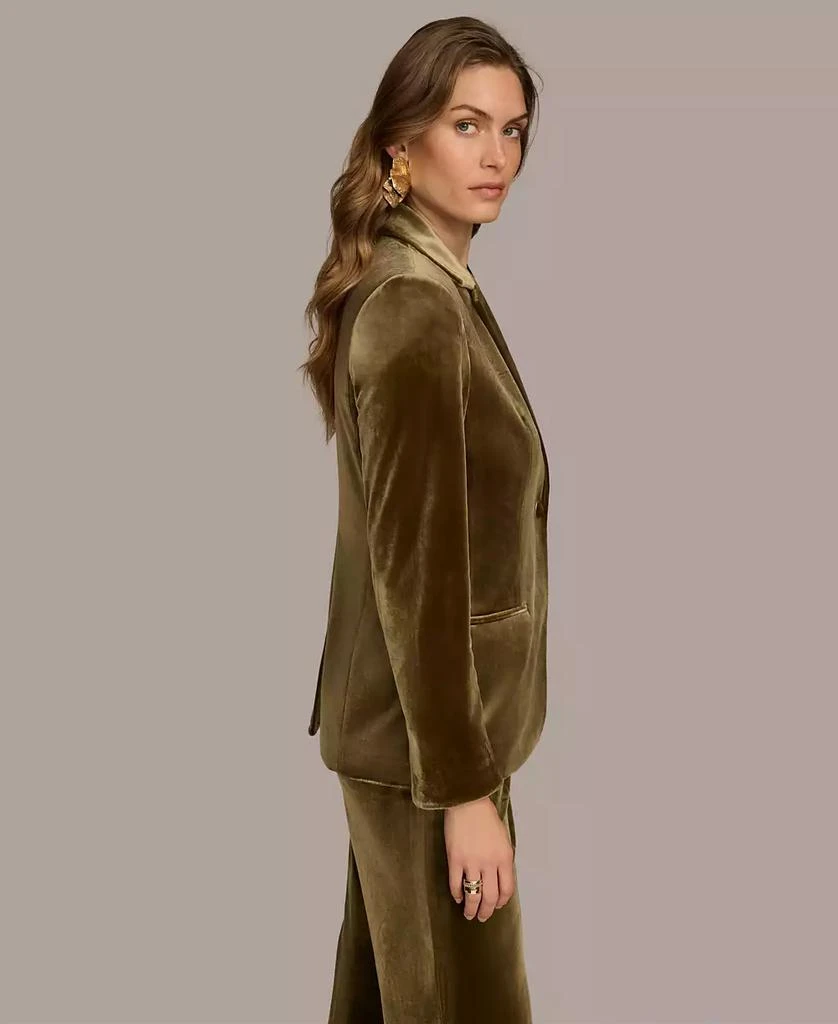 Donna Karan Women's Velvet One-Button Blazer 3