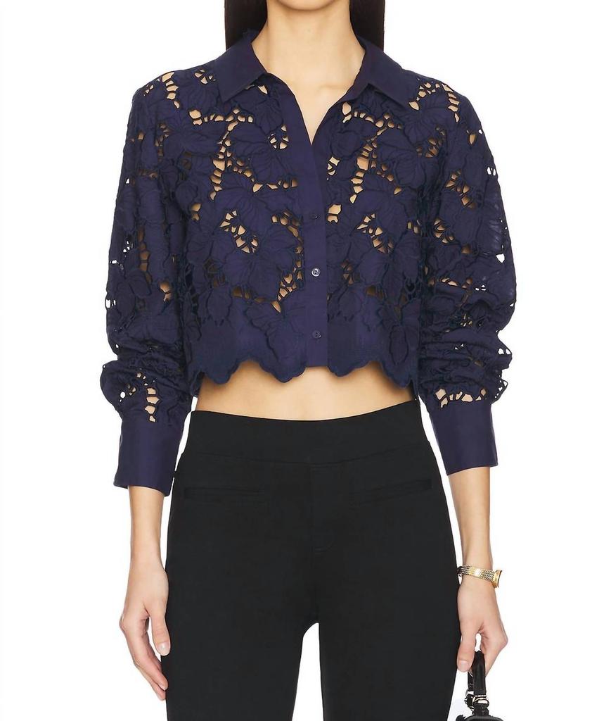 L'Agence L'Agence - Seychelle Cropped Button Down Shirt