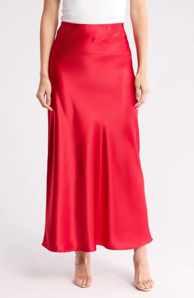 Renee C Satin A-Line Skirt 1