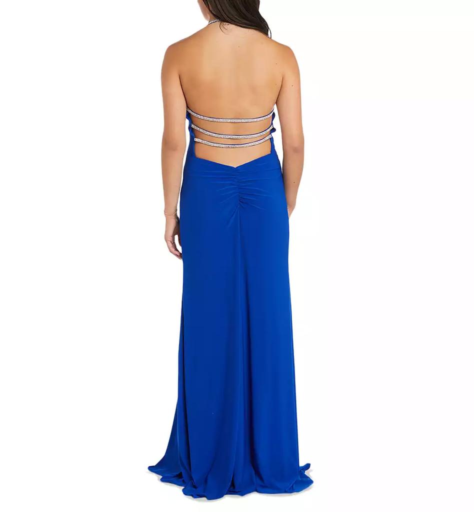 Morgan & Company Juniors' Embellished-Strap Jersey Gown