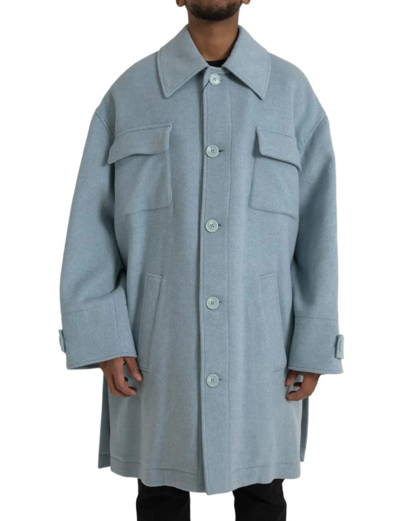 Dolce 
Gabbana Wool Button Trench Coat Men
s Jacket