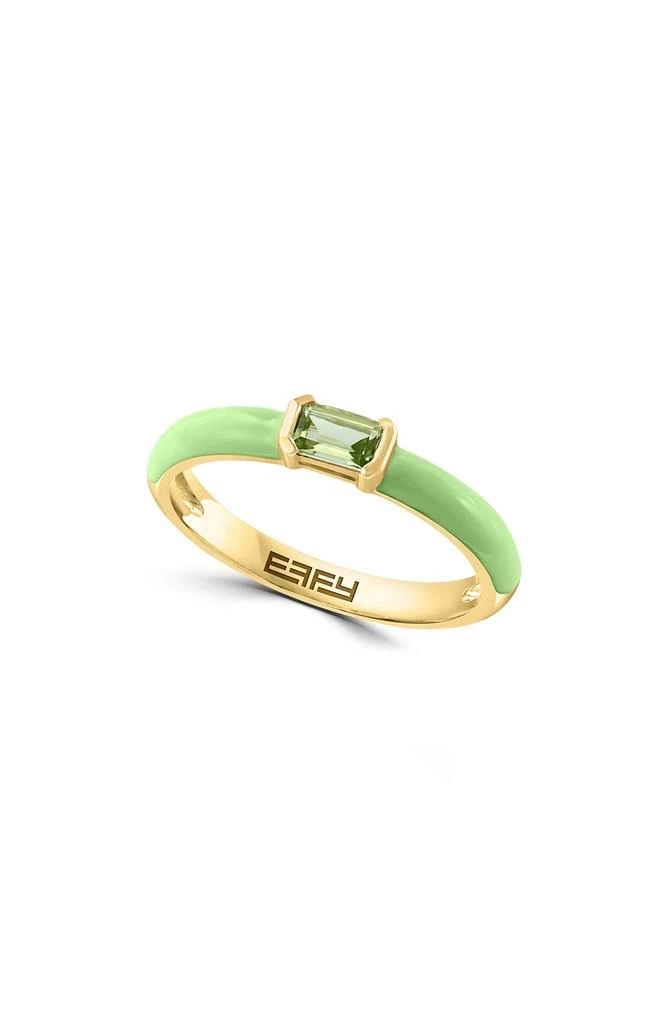 EFFY 14K Yellow Gold Peridot Ring 1