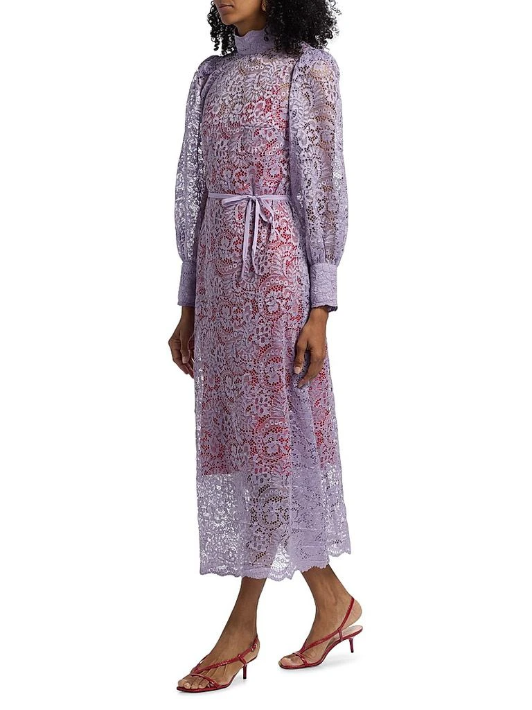 chinese dress ladies Light Pink Ligia Floral Lace Lenzing™ Ecovero™ Euroflax™ Maxi Dress