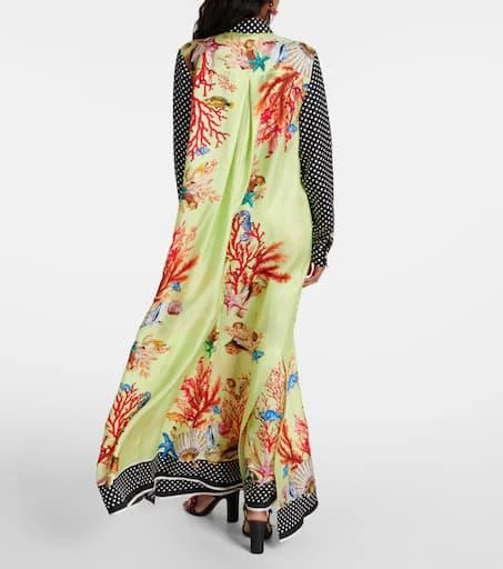 Dolce 
Gabbana Capri printed silk satin shirt dress 3