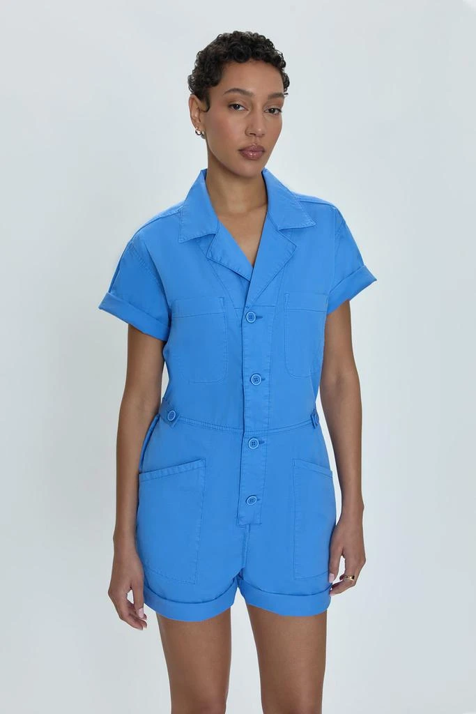 Pistola Denim Parker Short Sleeve Romper - Azure Blue 3