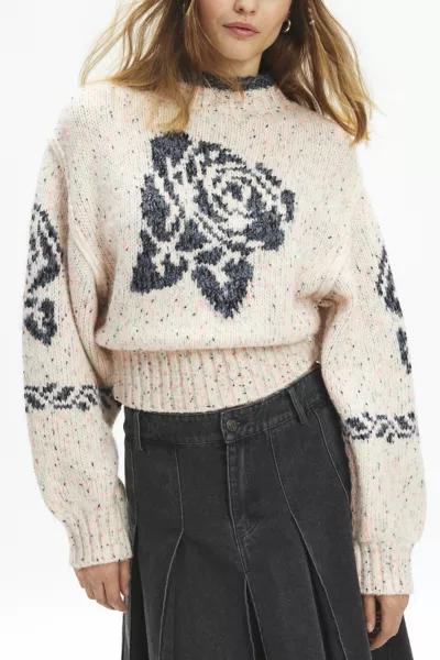 BDG BDG Noelle Patterned Knit Mockneck Pullover Sweater