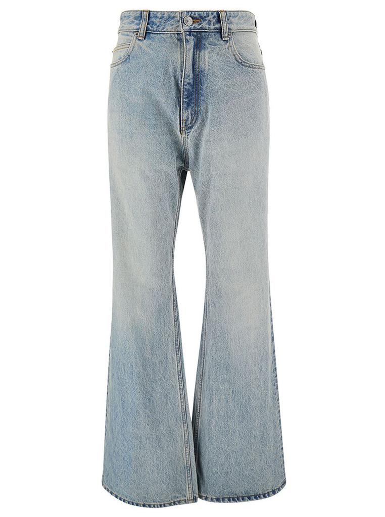 Shop Balenciaga Flared Denim Jeans on Sale at BeyondStyle