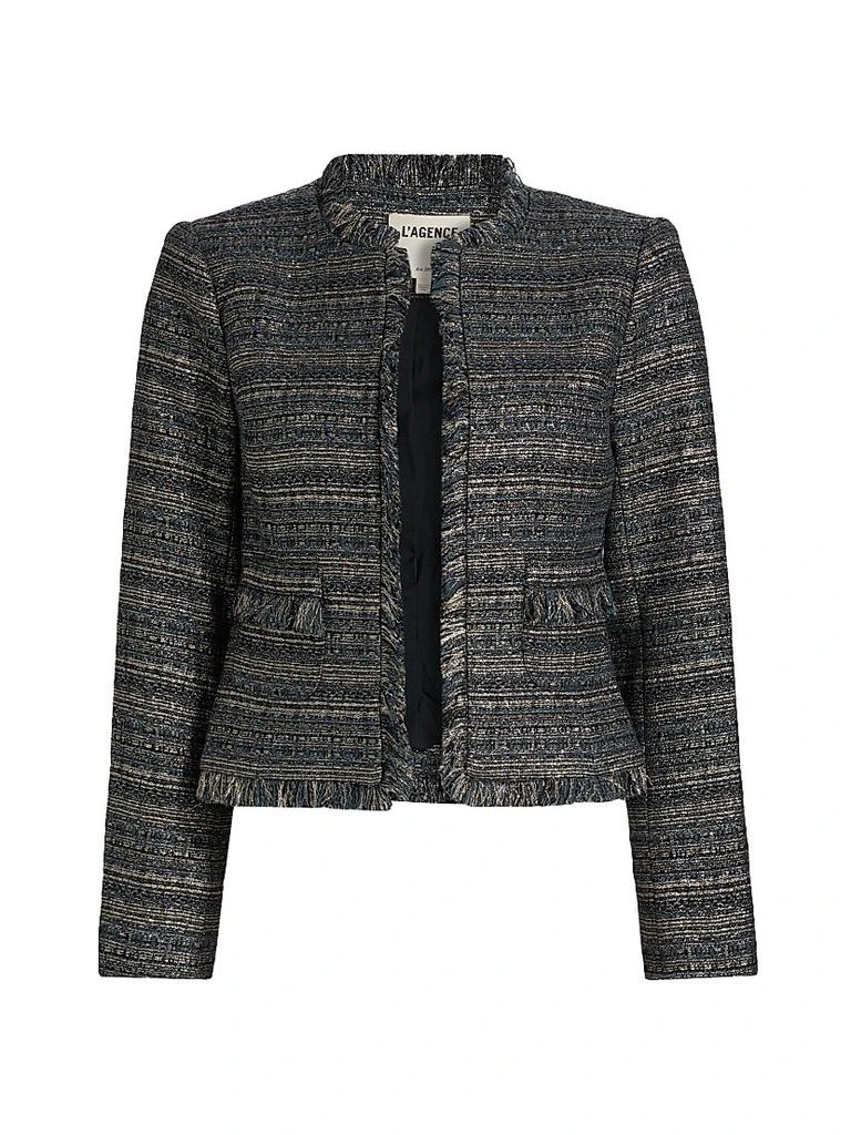 L'Agence Angelina Metallic Tweed Jacket 1