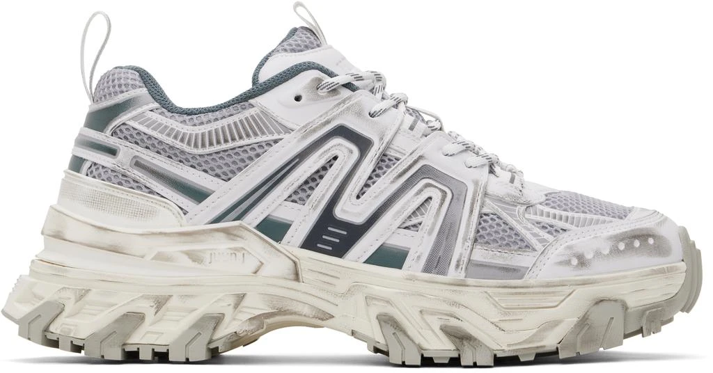 Juun.J White & Gray Synthetic Sneakers 1