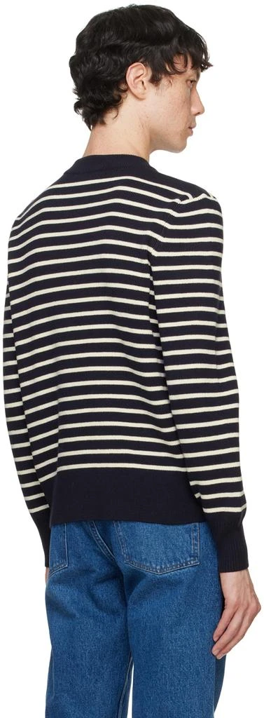 AMI Navy & White Striped Sweater 3