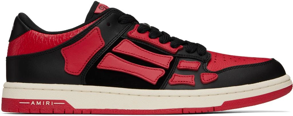 AMIRI Black & Red Skel-Top Low Sneakers 1