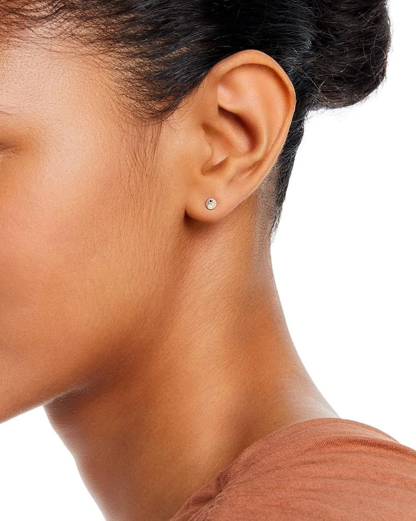 Zoe Chicco Zoe Chicco 14K Yellow Gold Itty Bitty Symbols Black & White Diamond Yin Yang Single Stud Earring 2