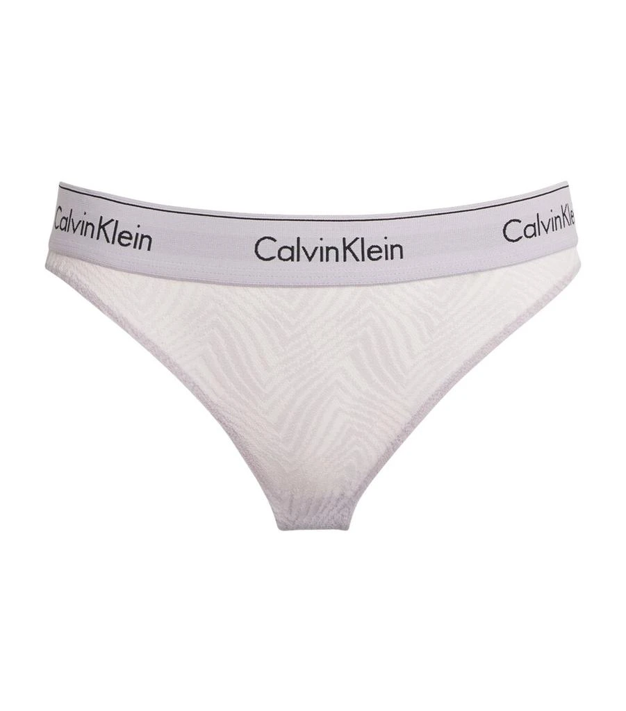 Calvin Klein Modern Lace Semi-Sheer Bikini Briefs 1