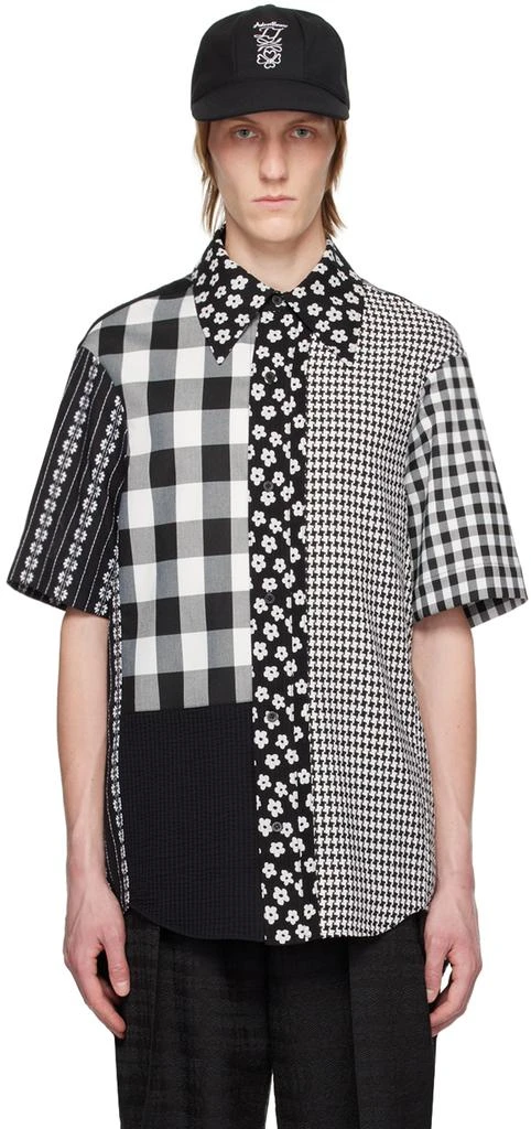 ADER error Black & White Paneled Shirt 1