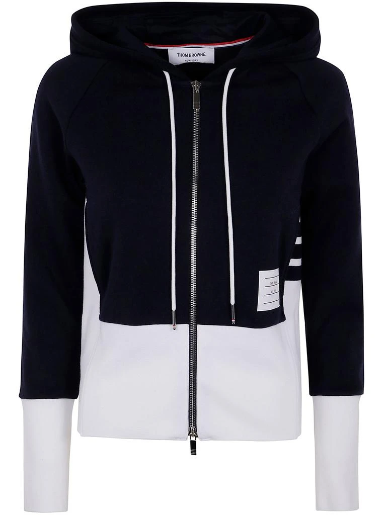 Thom Browne Thom Browne Logo Patch Zipped Hoodie 1