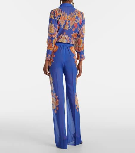 ETRO Paisley wide-leg pants 3