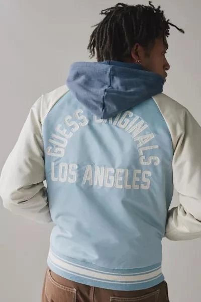 GUESS JEANS GUESS ORIGINALS Satin Varsity Jacket 1